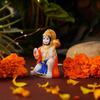 Hanuman Ji Murti Resin Idol Car Dashboard Blessing with Gada Sitting Lord Balaji Bajrangbali Sankat Mochan Bhagwan for Temple