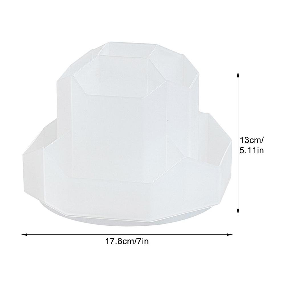 360 Rotating Pen Holder Desk Accessories Large Capacity Pencil Makeup Storage Box Desktop Organizer School Office Stationery