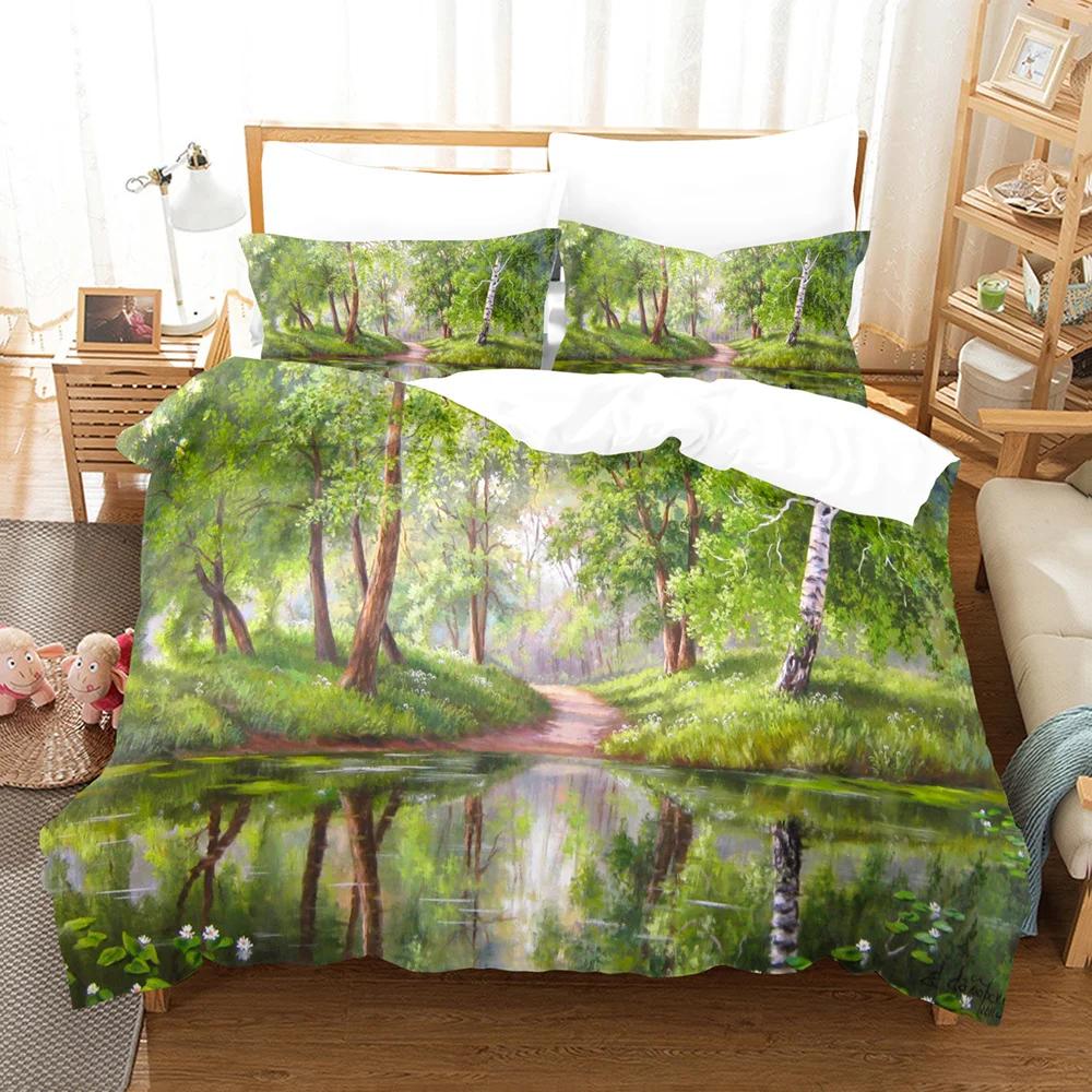 Abstract Art Duvet Cover Set Black and White Pattern King Queen Size for Kids Boys Girls Bedding Set Polyester Comforter Cover