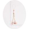 Ceramics Sakura Lucky Cat Phone Lanyard Braided Rope Lucky Cat Keychain Wrist Rope Cherry Blossoms Japanese Style