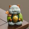 Sandstone Lucky Cat  sculptures and figurines Chinese characteristic ornaments Home, Room Office Car Wealth Luck Feng Shui Decor