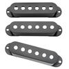 Musiclily Pro Strat Pickup Cover Set for ST Single PU Electric Guitar, Black (Set of 3)
