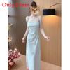 Polyester Butterfly Bow Sleeveless Dress For Summer Casual Womens Fashion