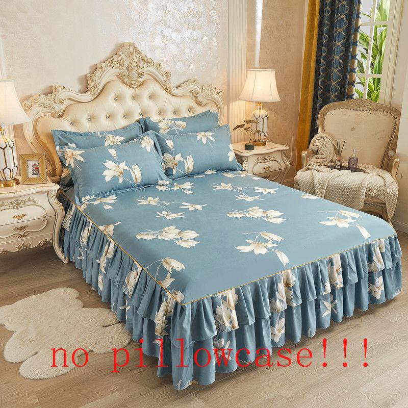 Korean Fashion Bed Skirt Washable Non-slip Single Double Bedding Luxury Modern Skin-friendly Soft Bedspread King Queen Size Home