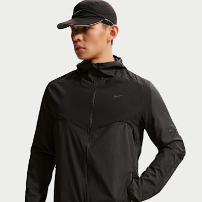 Nike Running Jackets Men s Black/Gray Black/Black Hooded Moderate Othe L