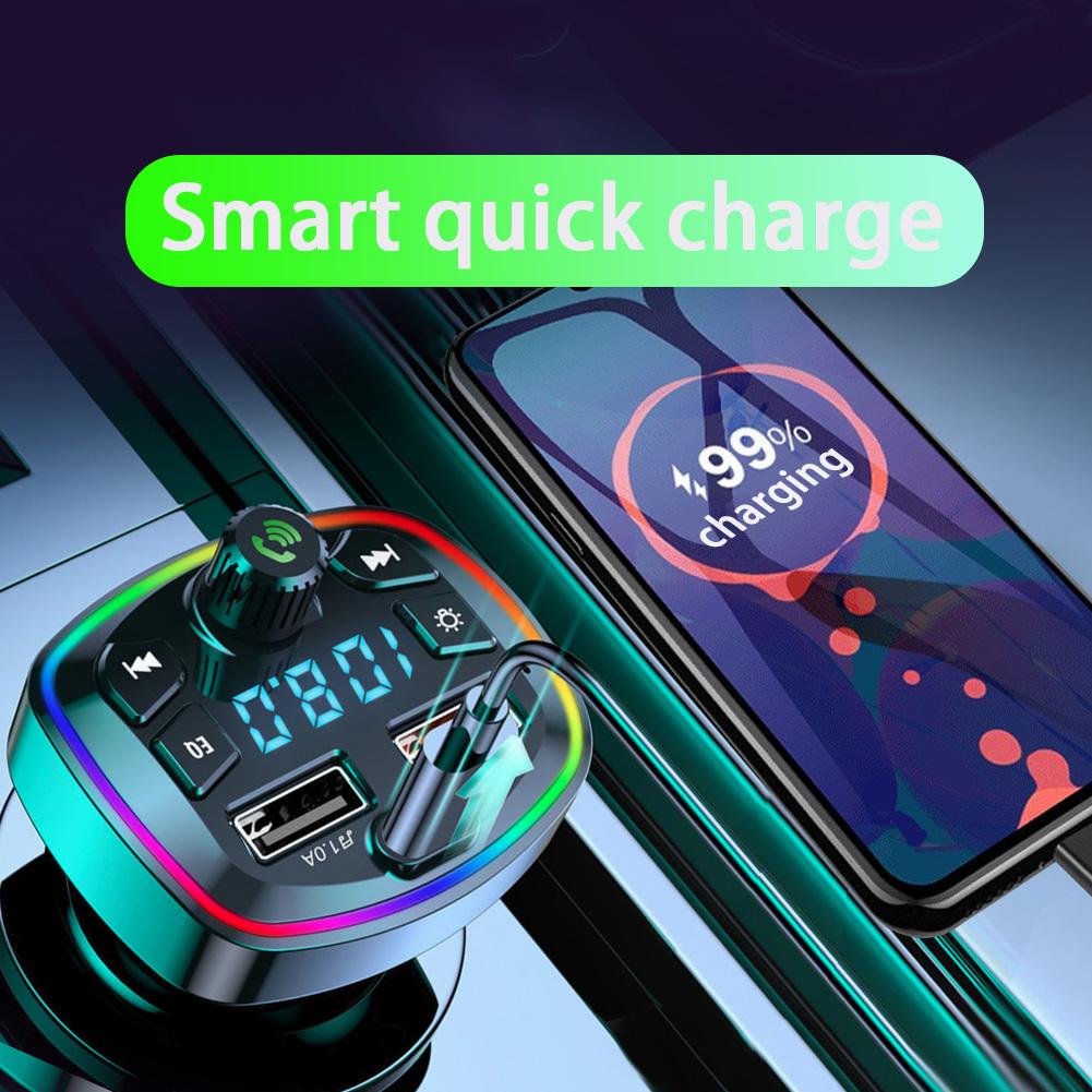 

Car Bluetooth 5.0 FM Transmitter 2/4 USB Type-C Wireless Handsfree Audio Receiver Fast Charger Auto MP3 Car Accessories