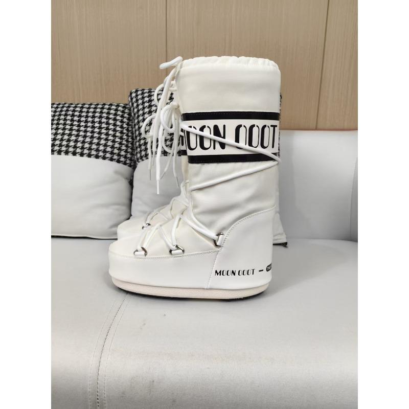 Wintermode Moon Boots Verdickte Thermohülle Baumwollstiefel Wasserdichte und rutschfeste Riemen Brotstiefel
