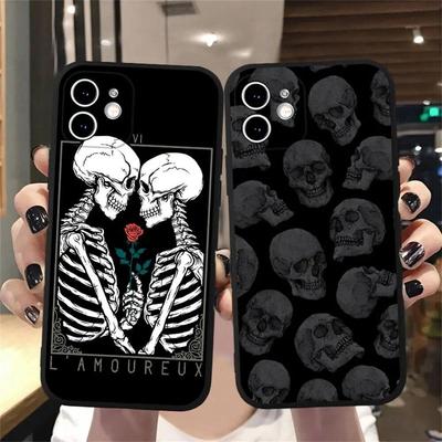 Art Skull Lovely Phone Case Cover Coque For Iphone Xiaomi Mi Samsung Galaxy Redmi Note A S 11 12 13 14 15 16 22 23 24 5G Pro Plus Max Fe Ultra