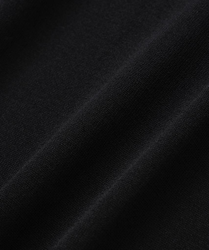 XOX Basic Cool Henley Neck Crop Short Sleeve Knit [Black]