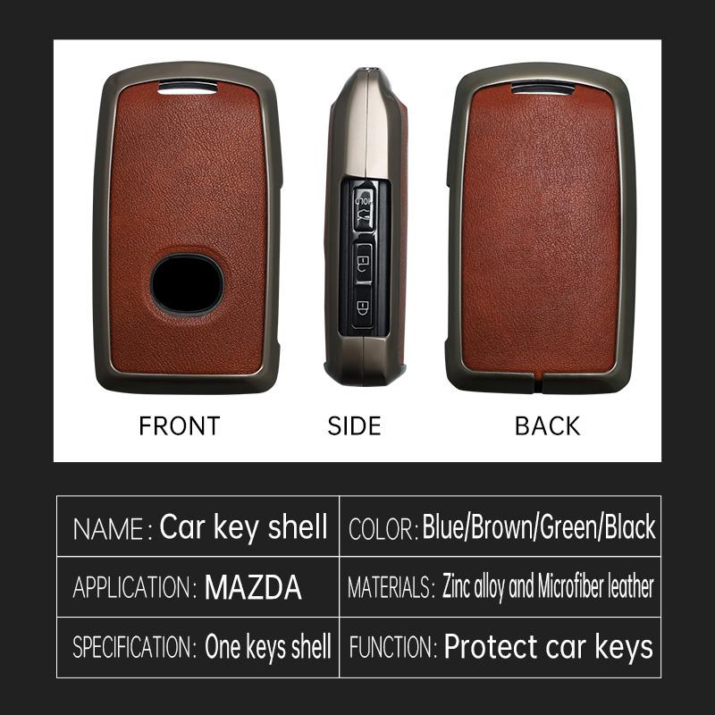 Zinc Alloy +Leather Car Key Case Cover For Mazda 3 Axela BP CX-30 DM CX4 CX5 CX 5 CX-5 CX8 CX9 CX4 2019 2020 2025 2025 2025 2025
