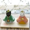 Fukubeya Hina Hina Doll by Toy Modern and perfect for celebrations and Seto-yaki Doll, Cat-Sided (Tachibana) Workshop. adorable, gifts.