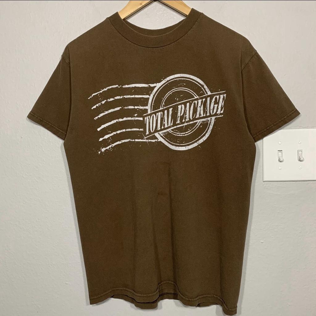 Total Package Brown Skater Graphic Tee Y2K Medium