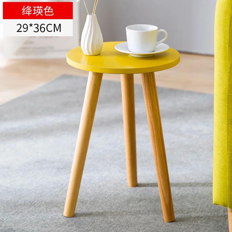 Simple Modern Balcony Small Coffee Table Living Room Small Apartment Sofa Side Table Simple Home Bedroom Small Round Table WF102