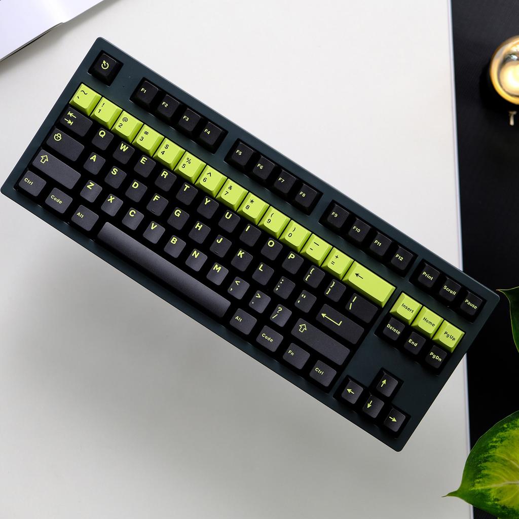 Cherry Profile 253 Keys Toxic Keycap Set Double Shot ABS Keycaps for Gateron MX Switches Mechanical Gamer Keyboard