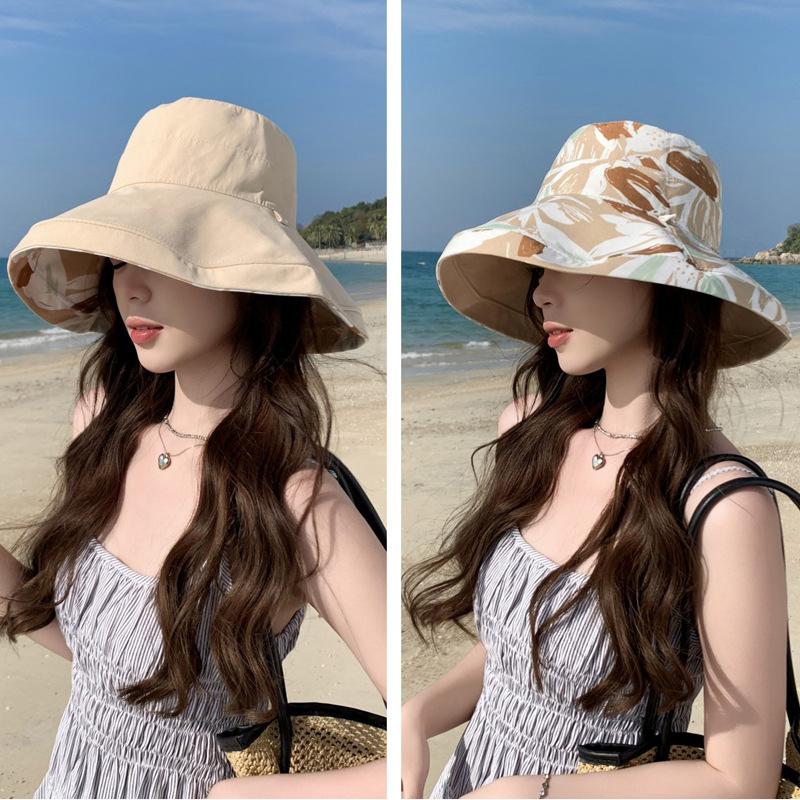 Spring Summer Hats For Women Bucket Hat Double Sided Fisherman Cap Sun Protection Casual Sun Hat Ladies Foldable Sunhat New
