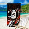 1pc Football Team (51) Beach Towel, Beach and Seaside Swimming Pool Equipment, Fashion Pattern, Rectangular, Travel Essentials