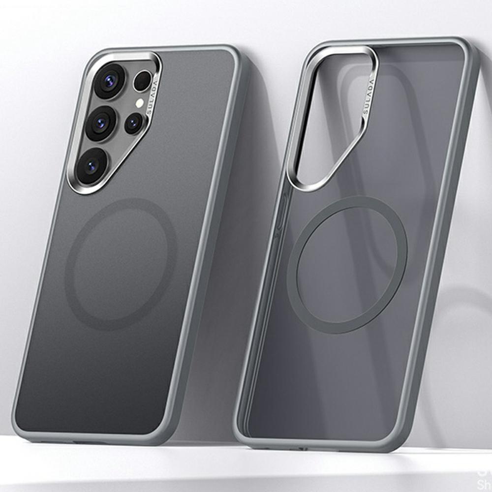 

SULADA For Samsung Galaxy S25 Ultra Case Compatible with MagSafe PC+TPU Phone Cover Titanium Grey