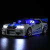 Gör-det-själv LED-belysningskit för LEGO Speed Champions 76917 2 Fast 2 Furious – Nissan Skyline GT-R (R34) Byggklossleksaker Justerbara Belysningstillbehör