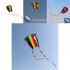 Colorful Parafoil Kite With Long 200cm Tails And 30m Flying Line For Outdoor Fun