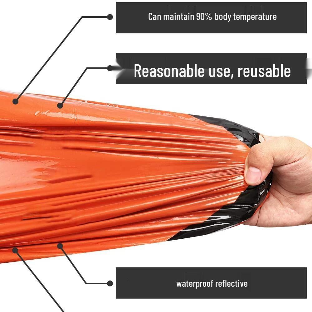 Multipurpose Outdoor Waterproof Insulated Sleeping Bag & Emergency Blanket for Hiking & Camping