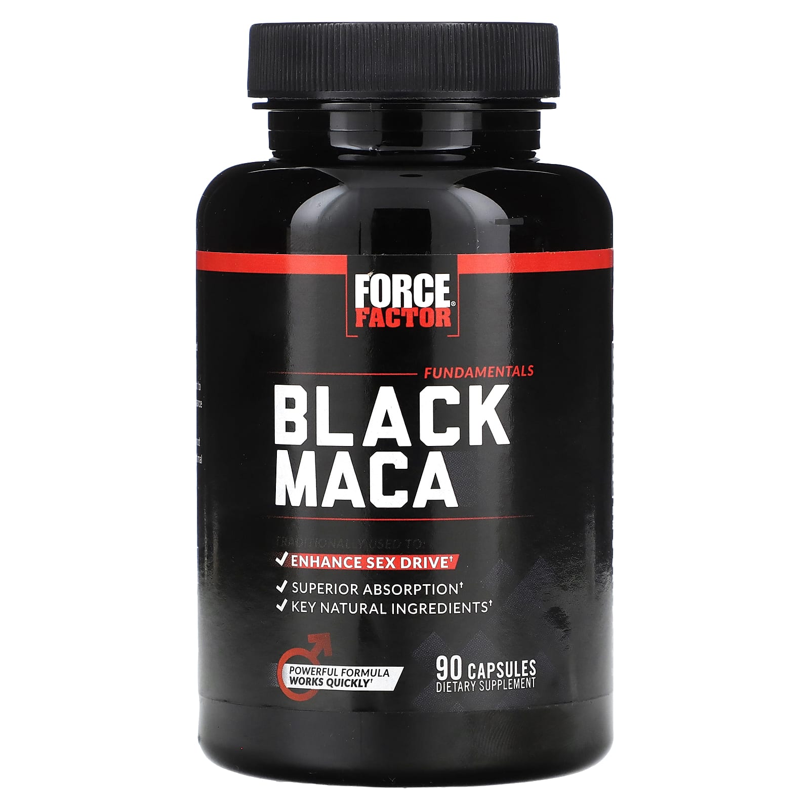 

Force Factor, Fundamental, чорна мака, 90 капсул