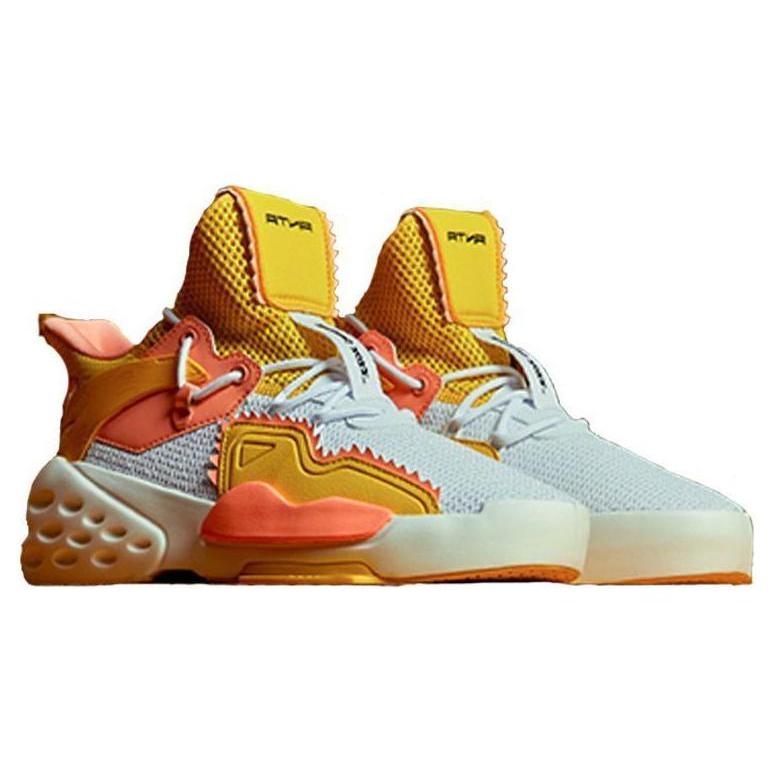 GUGONGWENCHUANG x Anta Non slip Lightweight High top Casual Shoes Women's Glazed Yellow 12938099-