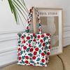 New tote bag large capacity foreign style floral canvas shoulder bag portable girl student shopping bag