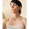Yhpup Natural Freshwater Pearls Stainless Steel Beads Waterproof Gold Color Necklace Women Fashion Handmade Jewelry Luxury Gift