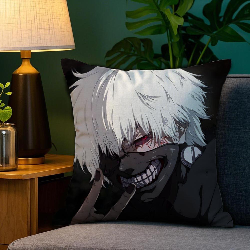 Tokyo G-Ghoul K-Kaneki Ken Pillow Case Plush Fabric Soft Double Sided Print Sofa Cushion Cover Throw Pillow Covers