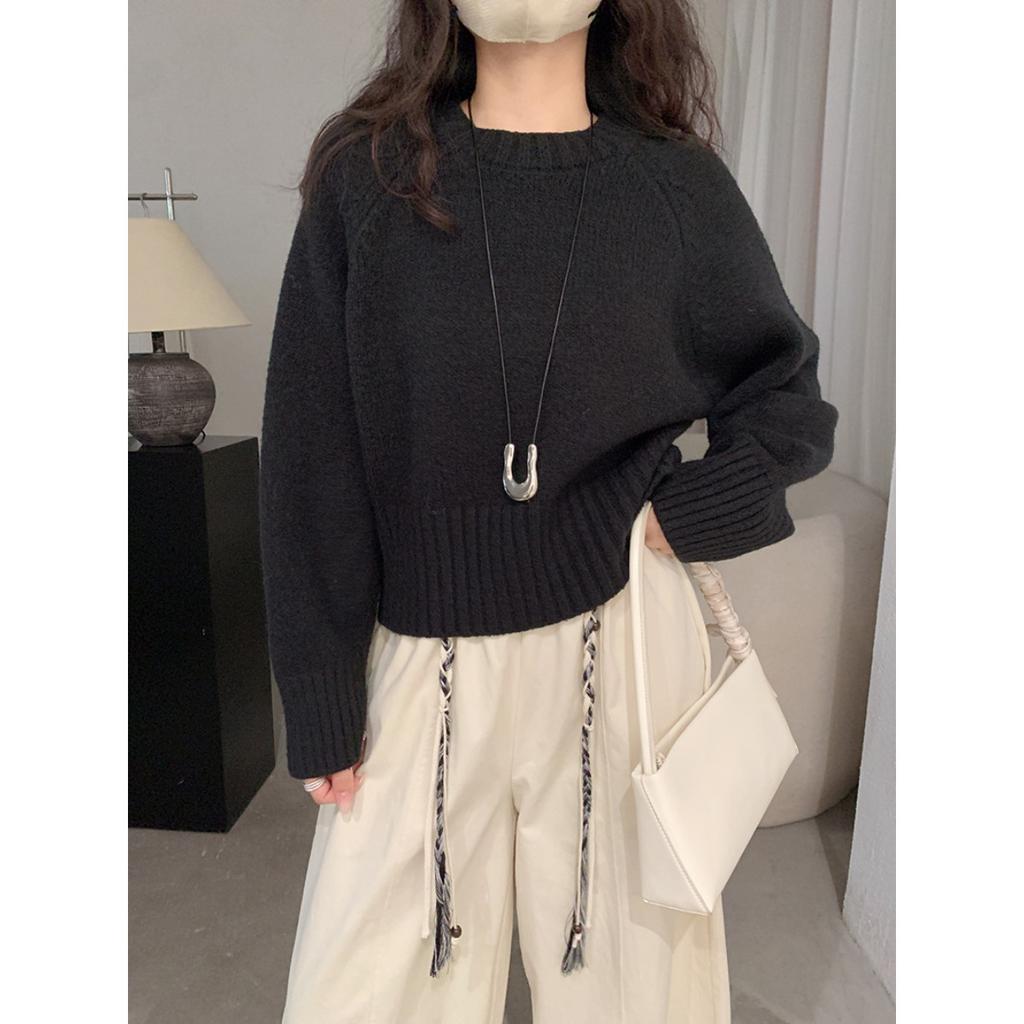 Ladies, Raglan Sleeves, Knitwear, Front Shoulder, Sweater, Long Sleeved, Warm Top