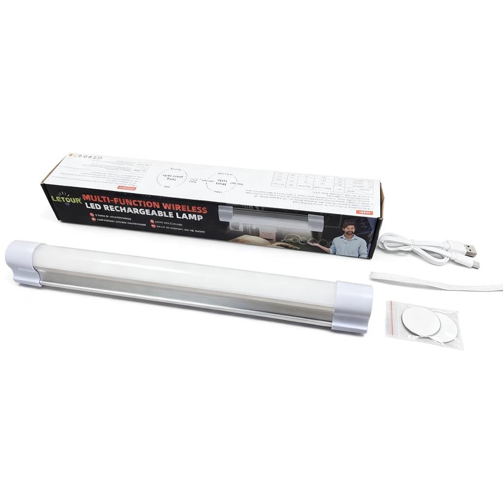 LETOUR LED Light, Fluorescent Lamp, Work Light, USB Rechargeable, Magnetic, 120W, 10400mAh, Outdoor Light, High Brightness, 5 Brightness Levels, 10000