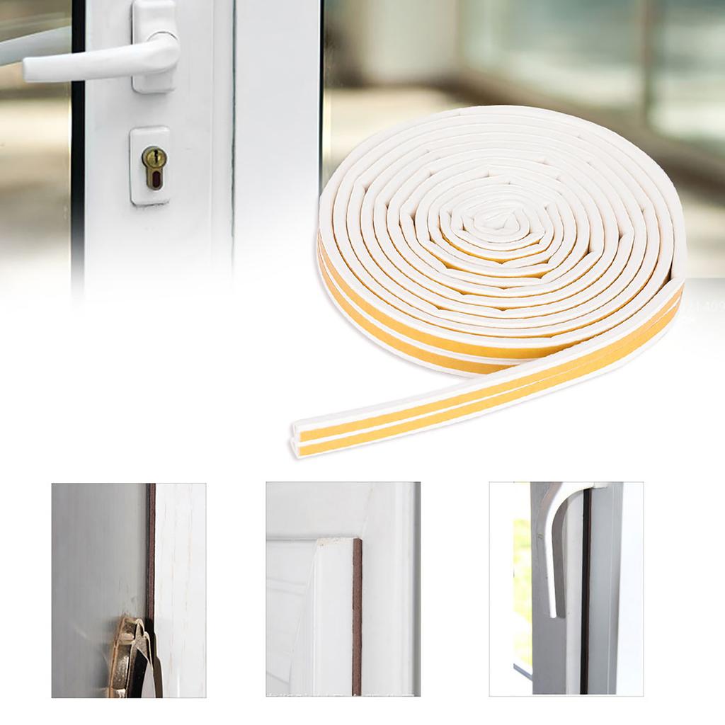 5 Meter 9*6mm Selbstklebendes Türfenster Schalldämmung Dichtungsstreifen Gummi   (Braun)