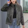 Women's Double-Sided Coral Fleece Hoodie Jacket - Thickened and Warm for Autumn and Winter