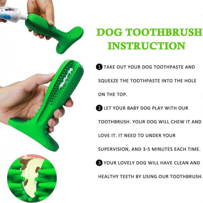 Best Buy Dog Toothbrush Sticks - Puppy Dental Care Brushing Sticks Effective Puppy Teeth Cleaning Massager Non-Toxic Natural Rubber Chew Toy Dogs