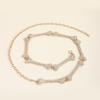 Metal Bone Womens Design Waist Chain With Rhinestone Decoration For Daily