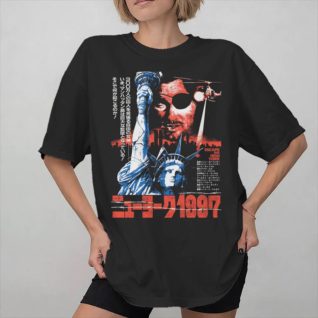 Unisex Women Graphic Printed Escape From New York Snake Plissken T Shirt Tee Cotton Tshirts Clothes