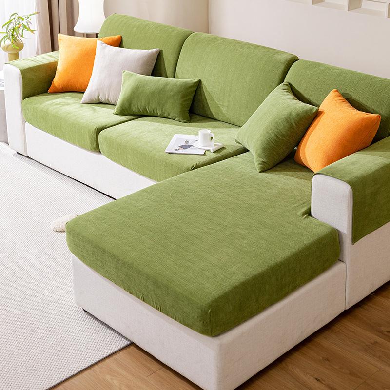 

Супер мягкий чехол для сиденья дивана из шенилла для гостиной, плюшевые чехлы для диванов, эластичный чехол для углового кресла в форме буквы L Back Cushion Cover