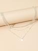 European and American Fashion Three-Layer Round Disc Chain Necklace