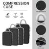 5/8pc Set Compression Packing Cube Extensible Waterproof Organizer Bags for Travel Suitcase Clothing Luggage Sorting W/ Shoe Bag