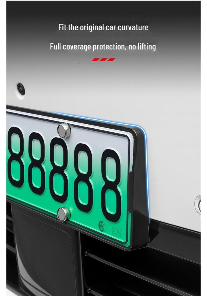 Ideal I6/i8 Full-Edge ABS Green License Plate Frame - New Energy Car Accessory