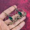 Faceted zambian emerald earring copper wire wrapped earrings handmade gemstone earring copper wire wrap jewelry gift for women drop earrings