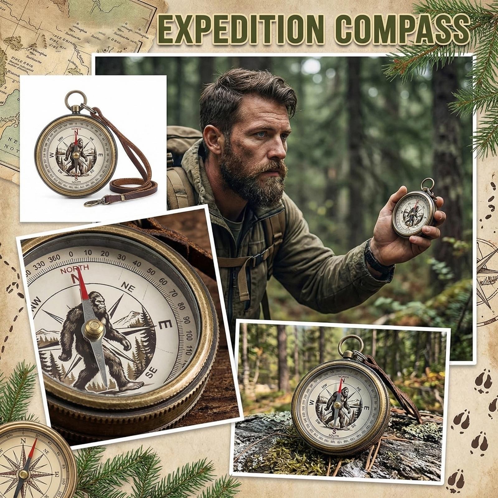 

Compass, Vintage Metal Compass, Outdoor Navigation Tool, Portable Classic Compass, For Camping Hiking Fishing One Size