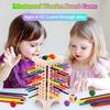 Baby Montessori Sensory Fine Motor Skills Toy Kids Balance Wooden Toys Color Cognitive Learning Counting Sticks Game Educational