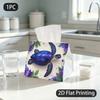 1pc Tissue Box, Cosmic Style Sea Turtle Floral Magic Pattern, 2D Flat Printing, Made From Tough Polyester, Strong And Firm, Napkin Box, for Formal Mea