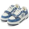MLB New York Yankees Textile, Synthetic Leather Height Increasing Low top Skateboard Shoes Unisex Navy Blue 3ASXP025N-50NYS