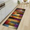 Wood Pattern Anti-Slip Kitchen Mat Absorbent Floor Rug for Bedroom Living Room Hallway Balcony Entrance Doormat
