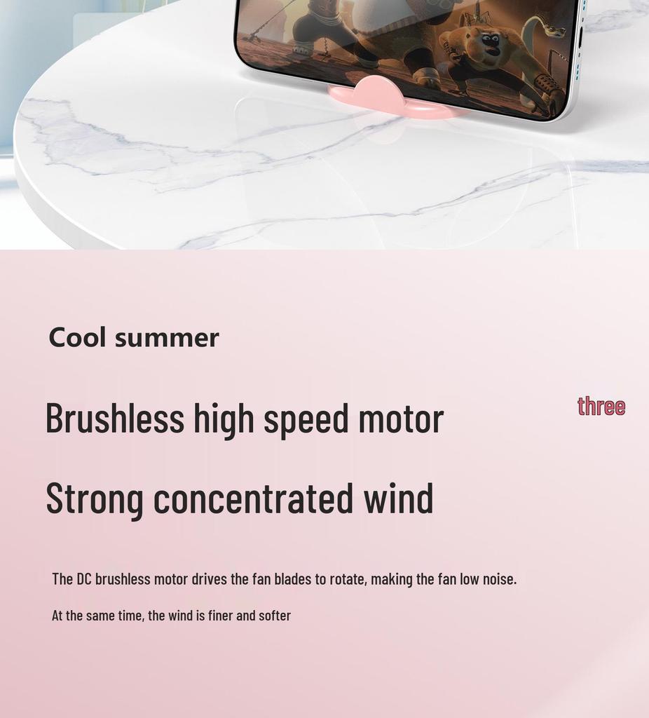 Portable USB Handheld Mini Oscillating Fan for Students and Dorms