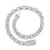 European & American Hip Hop Byzantine Cuban Chain Full Diamond Men's Necklace