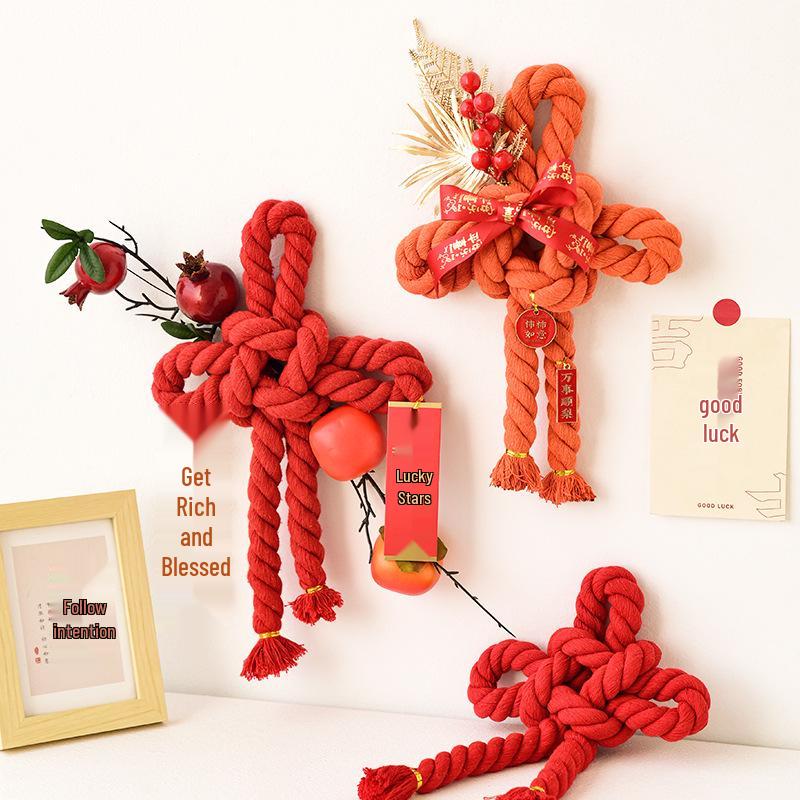 NUCHI Chinese Knot & Wanzi Ornament: New Year Display for Spring Festival