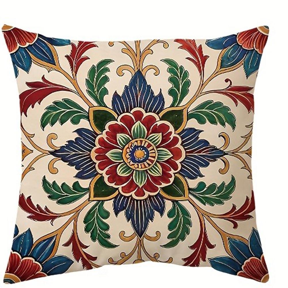 Vintage Floral Paisley Pattern Pillow CoversLiving Room Sofa Cushion Cover, Soft and Comfortable, Bedroom Room Decoration